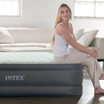 Двуспальная надувная кровать Intex Premium со встроенным электрическим насосом 64906 152х203х46 см-3