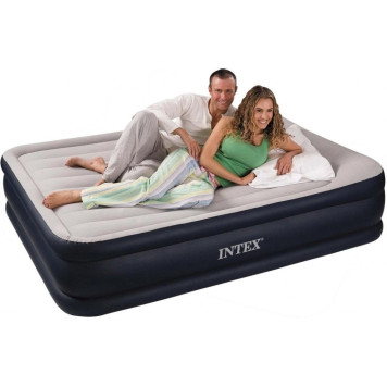 Двуспальная надувная кровать Intex со встроенным электрическим насосом 64136 203х152x42 см
