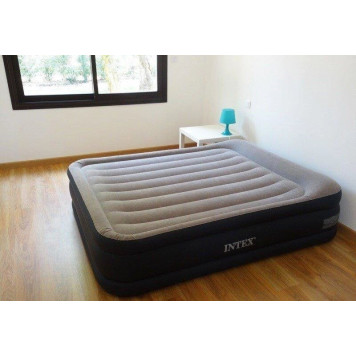 Двуспальная надувная кровать Intex со встроенным электрическим насосом 64136 203х152x42 см-3