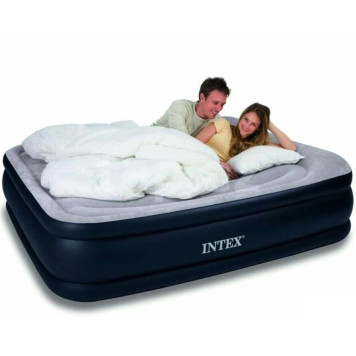 Двуспальная надувная кровать Intex со встроенным электрическим насосом 64136 203х152x42 см-2