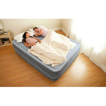Двуспальная надувная кровать Intex со встроенным электрическим насосом 64414 203х152x46 см-3