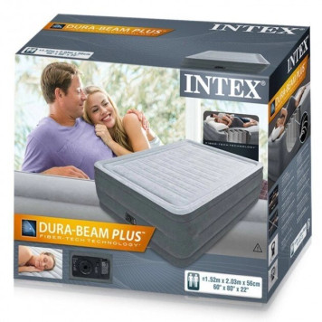 Двуспальная надувная кровать Intex со встроенным электрическим насосом 64418 203х152x56 см-1