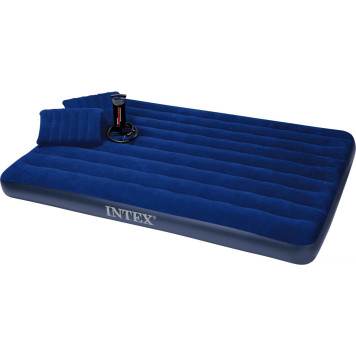 Двуспальный надувной матрас Intex с подушками и насосом 68765 203х152х25 см-2