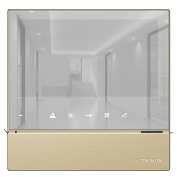 Комплект ВИДЕОДОМОФОНА COMMAX-CDV-70H2(GOLD) зеркальный + DRC-4CPN2 для дома офиса квартиры