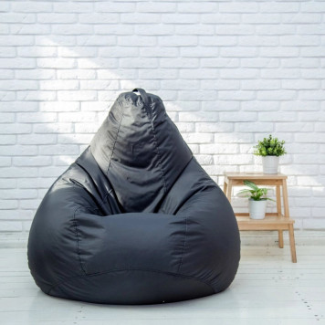 Кресло-мешок "Груша" большой размер "XL" (черный)-1