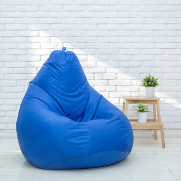 Кресло-мешок "Груша" большой размер "XL" внутренний чехол (синий)-1